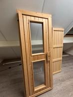 Sauna Deur & Bankjes - Onderdelen, Sport en Fitness, Sauna, Ophalen, Gebruikt, Infrarood, Onderdelen