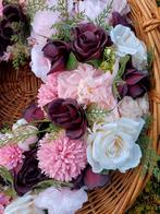 Bloemen krans zijdebloemen Handmade Marja's Mooisten, Ophalen of Verzenden
