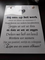 Decoratief bord 'Bij ons op het werk', Ophalen, Nieuw
