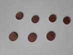 Euromunten, 4 x 1 cent en 3 x 2 cent, Postzegels en Munten, Munten | Europa | Euromunten, Ophalen of Verzenden, Overige landen