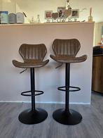 ZGAN 2 barkrukken, in hoogte verstelbaar, cognac kleur, Huis en Inrichting, Barkrukken, Ophalen, In hoogte verstelbaar, Nieuw