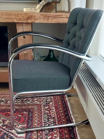 Prachtige Gispen 412 GE stoel fauteuil antraciet stof beschikbaar voor biedingen