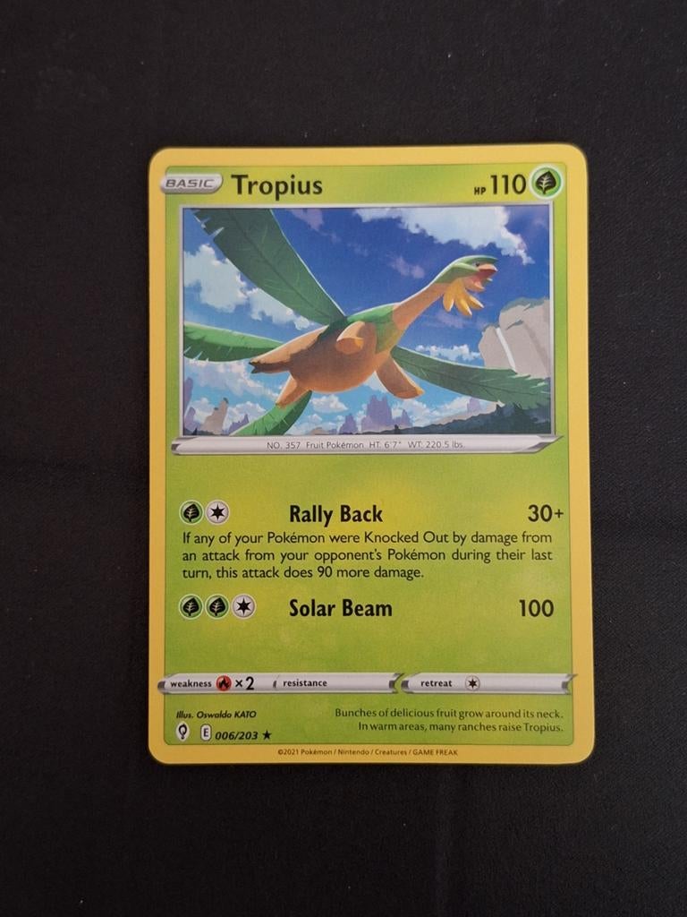 Tropius 006/203 Pokemon Evolving Skies (NM/M), Ophalen of Verzenden, Nieuw, Losse kaart