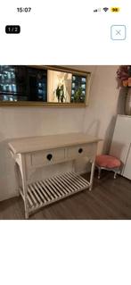 Kast sidetable tafel commode hout wit brocante, Huis en Inrichting, Ophalen, Gebruikt