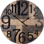 Grote wandklok Iron Wood van 72cm in diameter, Verzenden, Nieuw