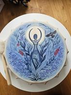 Shaman drum Gaia with handle Tree of life 17 inches ,schaman, Ophalen, Zo goed als nieuw, Trommel