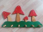 Kinder kapstok, paddenstoelen, Ophalen, Gebruikt, Hout, Wandkapstok