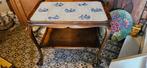 Chippendale serveerwagen met Delfts Blauw tegelblad, Ophalen