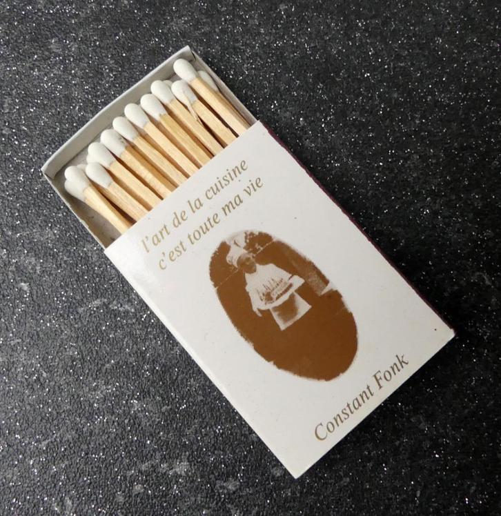 Constant Fonk lucifers De Oude Rosmolen Michelinster, Verzamelen, Merken en Reclamevoorwerpen, Zo goed als nieuw, Gebruiksvoorwerp