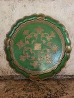 Leuk vintage / brocante dienblad / allegonda, Ophalen of Verzenden, Zo goed als nieuw, Rond, Metaal
