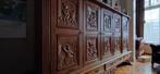 Antieke eikenhouten kast met houtsnijwerk, Antiek en Kunst, Antiek | Meubels | Kasten, Ophalen