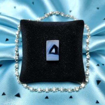 Zwarte en Witte Agaat Cabochon beschikbaar voor biedingen