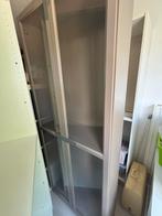 Ikea Billy Boekenkast met glazen deuren grijs, Huis en Inrichting, Kasten | Boekenkasten, Ophalen, Gebruikt, 200 cm of meer, 50 tot 100 cm
