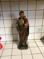 Oud gipsen beeld heilige Sint Jozef, Antiek en Kunst, Ophalen of Verzenden