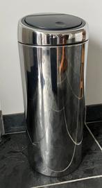 Brabantia prullenbak RVS, Ophalen, Gebruikt, 50 tot 75 cm, 20 tot 30 liter