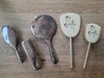 Antieke vintage kaptafelset spiegel borstel, Antiek en Kunst, Ophalen of Verzenden