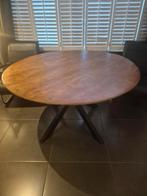 Industriële ronde eettafel - 135cm, Huis en Inrichting, Tafels | Eettafels, Ophalen, Gebruikt, Rond, Metaal