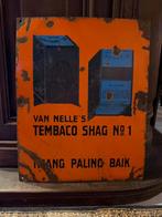 Emaille reclamebord van Nelle’s Shag Indonesië Ver blikfabr, Verzamelen, Merken en Reclamevoorwerpen, Ophalen of Verzenden, Gebruikt