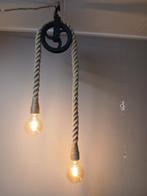 Industriële hanglamp van ijzeren katrol, Ophalen of Verzenden, Nieuw, Stoer sober robuust industrieel, Minder dan 50 cm