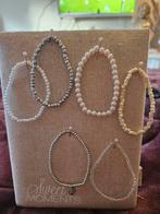 Wit/zilver armbanden set, Ophalen of Verzenden, Zo goed als nieuw, Wit, Zilver