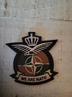 Patch we are Nato, Ophalen of Verzenden, Luchtmacht, Nederland, Embleem of Badge