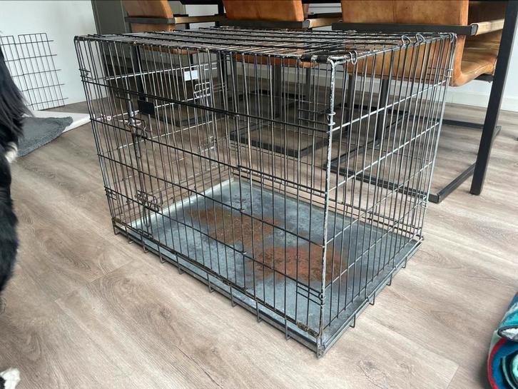 Inklapbare bench met evt divider en kussen, Dieren en Toebehoren, Hondenhokken, Hondenhok, Minder dan 65 cm, 75 tot 110 cm, Ophalen