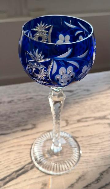 Nachtmann - wijn - 6x - kristal - Traube - Kobalt blauw -'70 beschikbaar voor biedingen