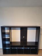 Zwart TV Meubel - Veel Opbergruimte - 185x150x39, Huis en Inrichting, Ophalen, Overige materialen, Gebruikt, 150 tot 200 cm