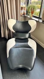 Gave fauteuil zwart leer merk Topform, Ophalen, Zo goed als nieuw, Leer, 50 tot 75 cm