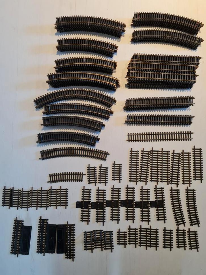Ca. 150-delige Fleischmann H0 railsset, Hobby en Vrije tijd, Modeltreinen | H0, Gebruikt, Rails, Gelijkstroom, Fleischmann, Ophalen of Verzenden