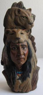 Indianenhoofd met panter, Verzamelen, Ophalen, Zo goed als nieuw, Overige typen