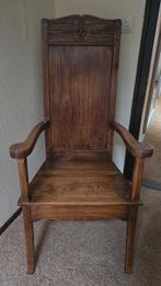 Eikenhouten fauteuil, Huis en Inrichting, Fauteuils, Ophalen, 75 tot 100 cm, Zo goed als nieuw, 50 tot 75 cm