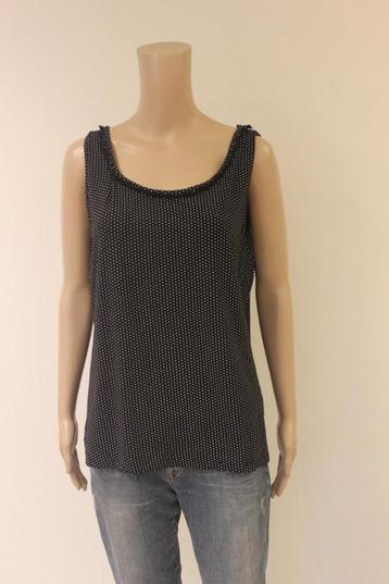 Yessica zwarte top met witte stippen maat XL (maat 42/44) beschikbaar voor biedingen