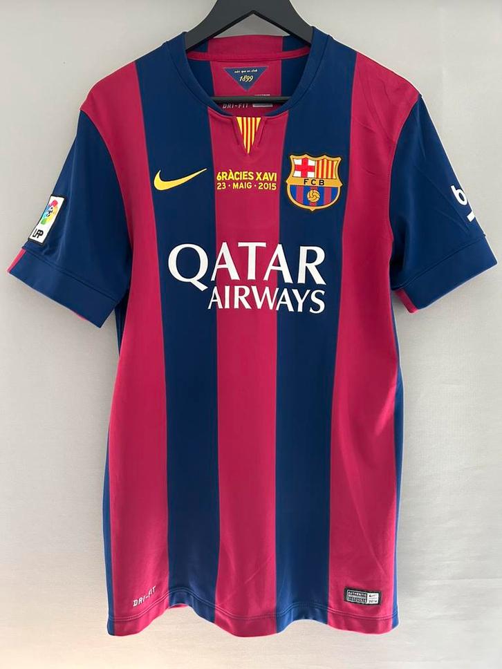FC Barcelona thuis #6 Xavi afscheid 2014/2015 - Origineel, Sport en Fitness, Voetbal, Zo goed als nieuw, Shirt, Maat M, Ophalen of Verzenden