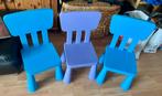 3 IKEA MAMMUT Kinderstoelen - Blauw & Paars, Ophalen, Zo goed als nieuw, Stoel(en)