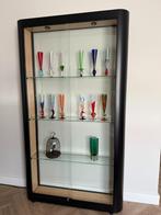 Luxe Glazen Vitrinekast +  ingebouwde verlichting 22x115x202, Met deur(en), Design, Zo goed als nieuw, 150 tot 200 cm