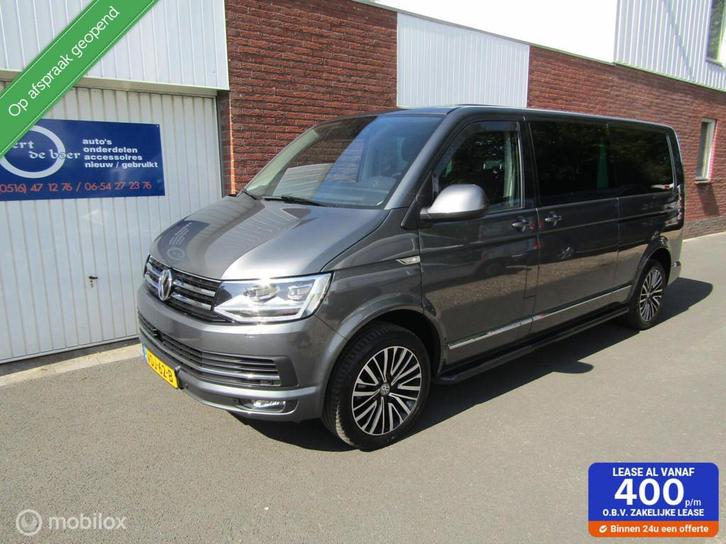 Volkswagen Transporter '19 dub cab 2.0TDI L2H1 highline leer, Auto's, Bestelauto's, Bedrijf, Te koop, ABS, Achteruitrijcamera