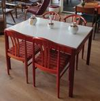 Pastoe Japanse serie Braakman verleng tafel 4x stoel Ekström, Ophalen, Gebruikt, Vintage Dutch Design Swedish Japansestijl mcm