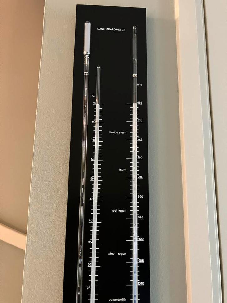 Kontrabarometer - Weerstation, Huis en Inrichting, Woonaccessoires | Thermometers, Zo goed als nieuw, Binnenthermometer, Ophalen of Verzenden
