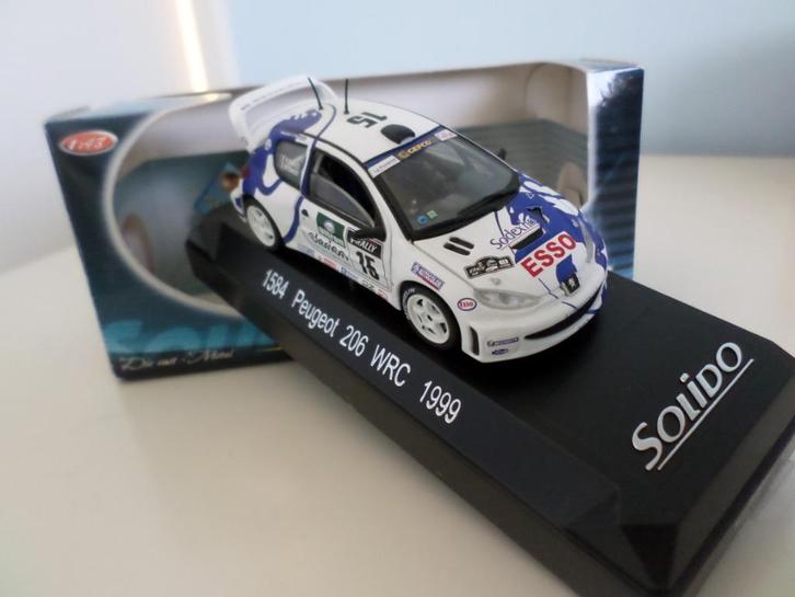 PEUGEOT 206 WRC Rally van 1999, Hobby en Vrije tijd, Modelauto's | 1:43, Nieuw, Auto, Solido, Ophalen of Verzenden