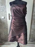 Jake*s cocktailjurk brons - maat L, Bruin, Maat 42/44 (L), Ophalen of Verzenden, Gedragen