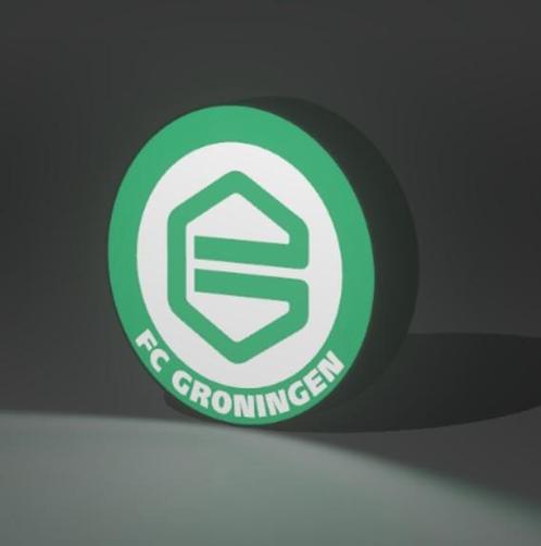 Fc Groningen led lichtbox - Mancave reclame bord, Huis en Inrichting, Lampen | Overige, Nieuw, Ophalen of Verzenden