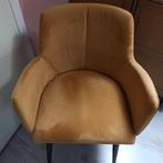 Eetkamerstoelen 4x Velours Mosterdgeel/Okergeel, Huis en Inrichting, Stoelen, Ophalen, Gebruikt, Overige kleuren, Vier