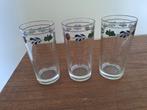 3x Boerenbont glazen, Huis en Inrichting, Keuken | Servies, Ophalen, Glas of Glazen, Boerenbont, Glas