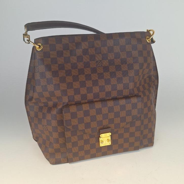 Handtas, lichtbruin/donkerbruin, Sieraden, Tassen en Uiterlijk, Tassen | Damestassen, Gebruikt, Handtas, Bruin, Ophalen of Verzenden