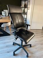 AHREND • leren bureaustoel • hoge rug • verstelbaar, Ophalen, Zo goed als nieuw, Zwart