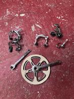 Vintage racefiets onderdelen: crankstel derailleur remmen, Ophalen of Verzenden, Gebruikt, Racefiets