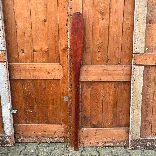 Peddel roeispaan spaan hout decoratie 125 cm lang, Antiek en Kunst, Curiosa en Brocante, Ophalen of Verzenden