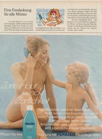 Retro reclame 1971 Penaten baby verzorging naakte vrouw beschikbaar voor biedingen