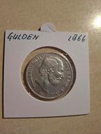 Zilveren Gulden 1866 Willem III - Zeer Fraai, Ophalen of Verzenden